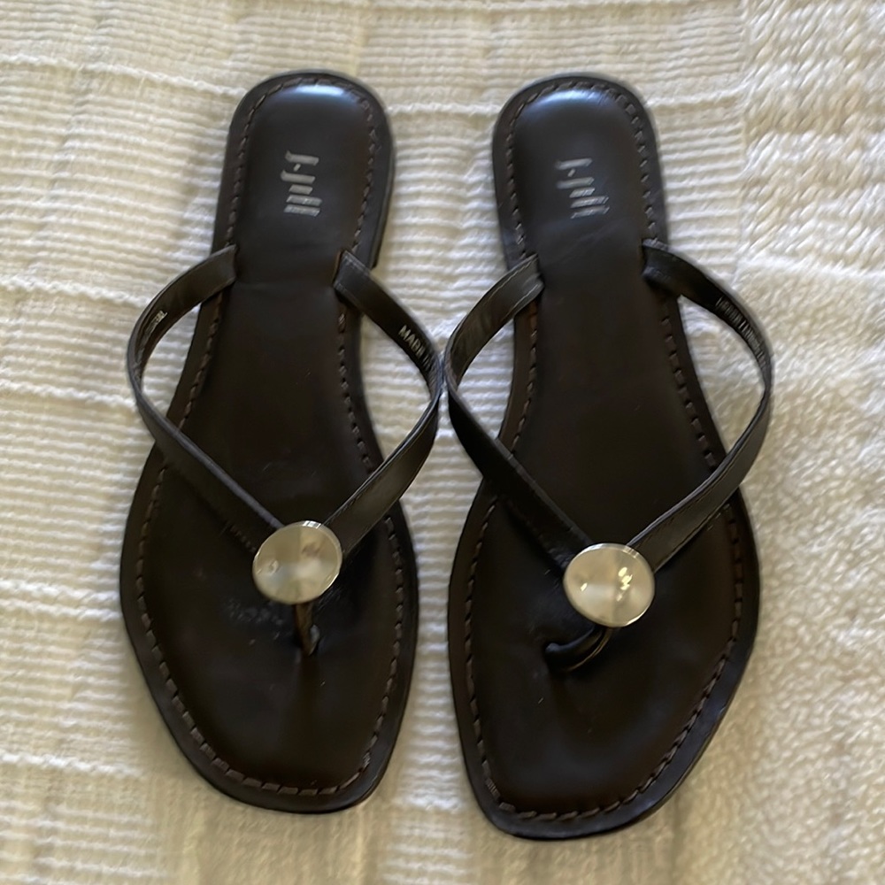 J Jill Brown Leather Sandals